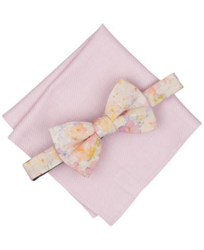 Bar III Men's Leon Floral Bow Tie and Pocket Square, 2-Piece Set, Macy's Exclusive