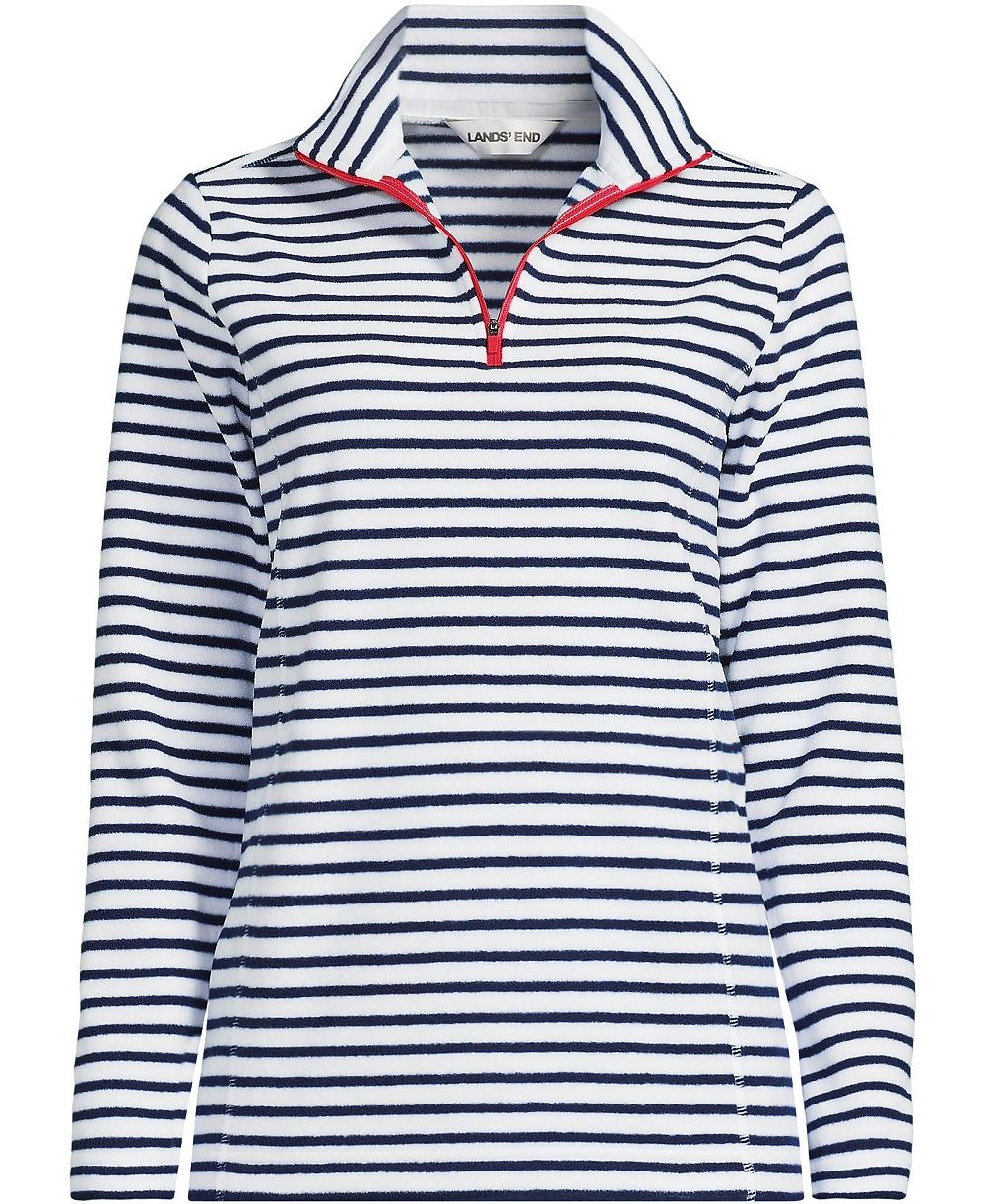 Lands' End Женский флисовый джемпер на молнии