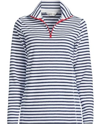 Lands' End Женский флисовый джемпер на молнии