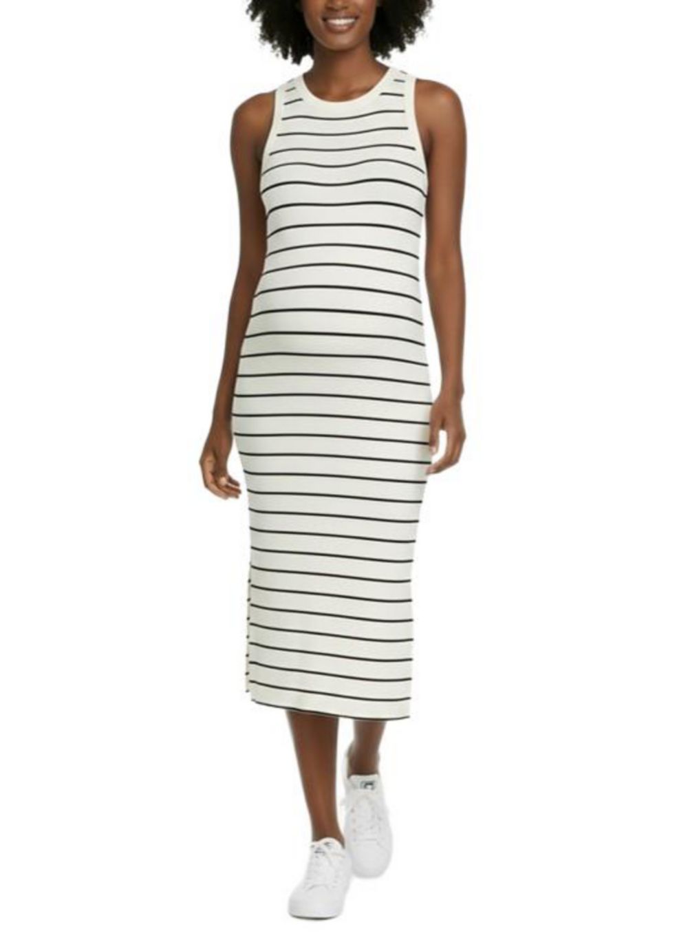 Женское платье Motherhood Maternity Crew Neck Sleeveless Racerback Midi Dress