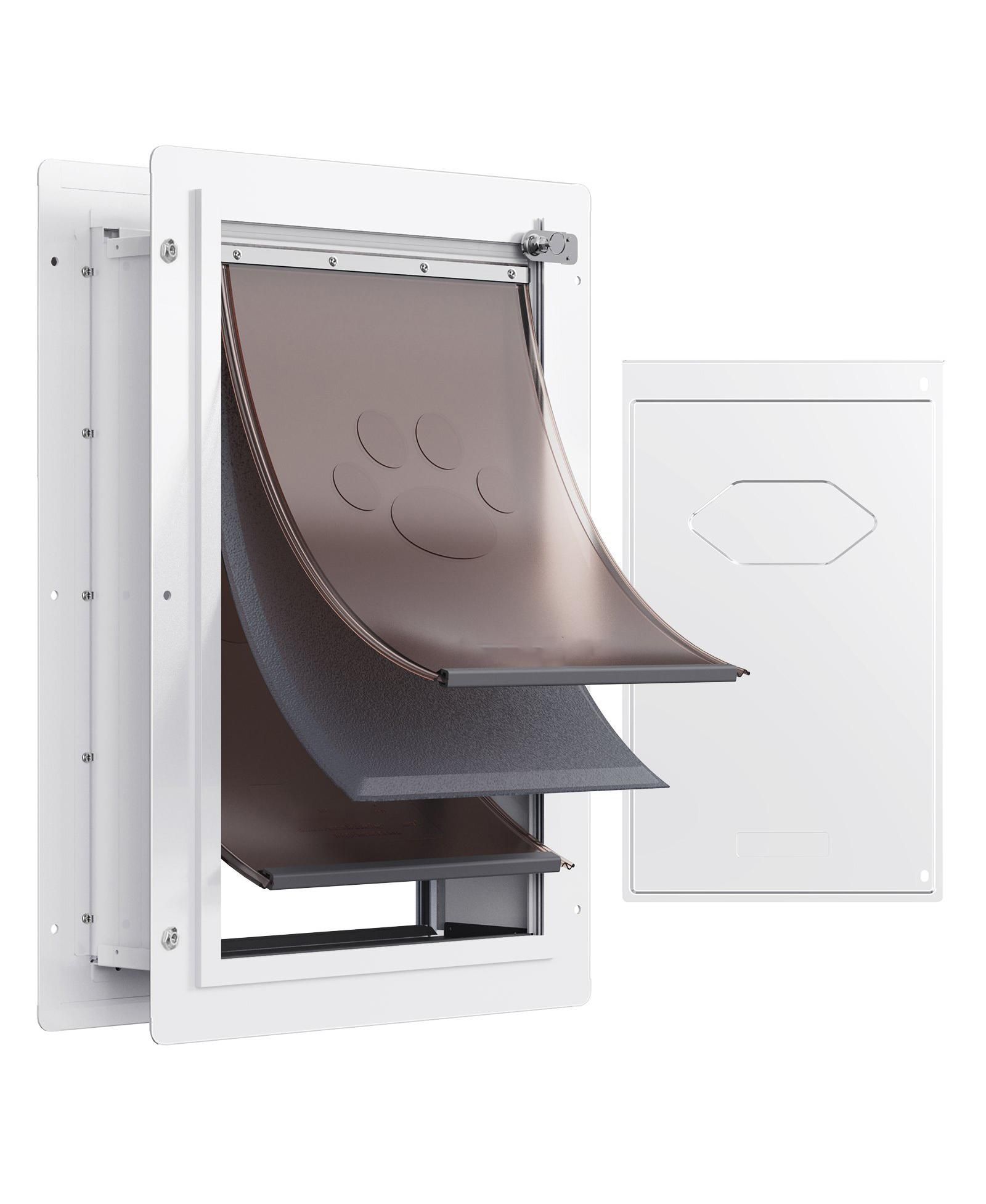 Металлическая дверца для домашних животных COZITO с системой 3 створки, Small, White