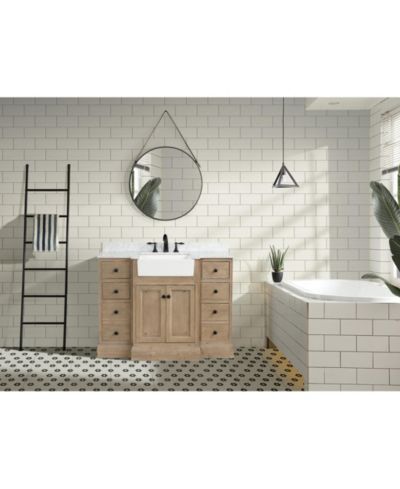 Ari Bath раковина Kelly Weathered Fir Finish Carrara Marble Countertop
