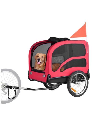 COZITO Heavy-Duty Pet Bike Trailer with Internal Leash, Holds up to 100 lbs