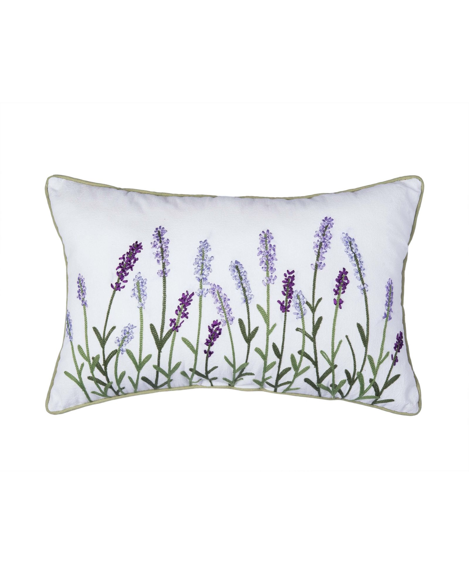C&F Home Lavender Fields Embroidered Throw Pillow, 14" x 22"