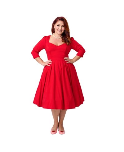 Женское платье Unique Vintage Plus Size Sweetheart Swing