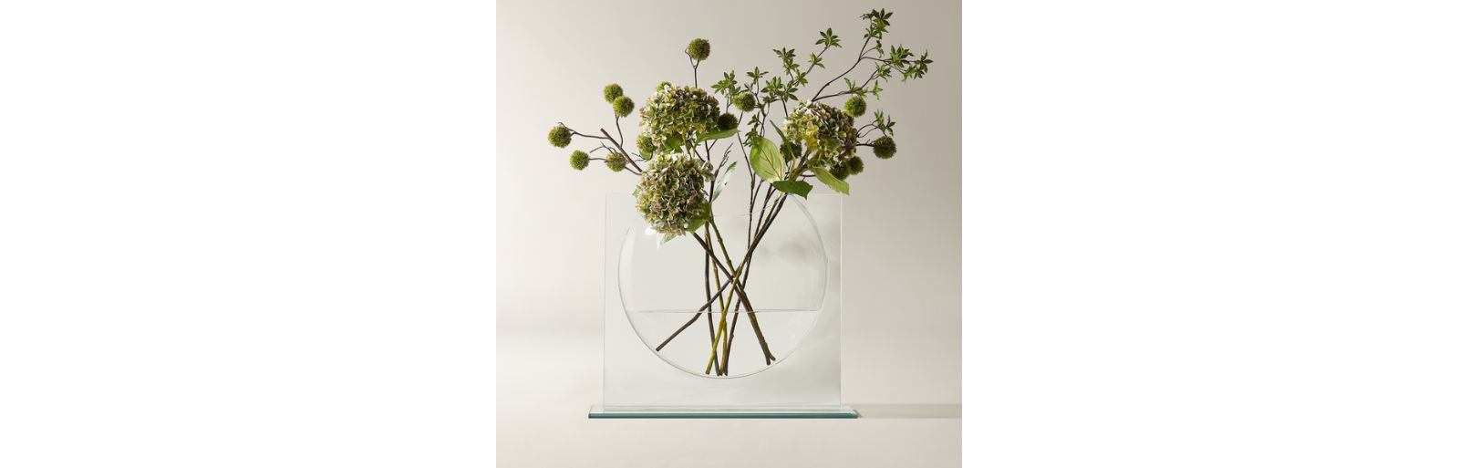 Z Gallerie Ellipse Large Sculptural Clear Glass Vase - 24 x 5.3 x 20 in