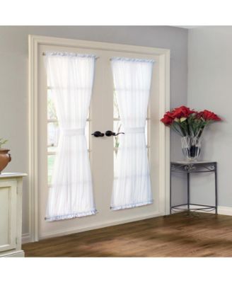 Thermavoile Rhapsody Lined Light Filtering Window Treatment for Doors Rod Pocket Curtain Door Panel 54" x 72"