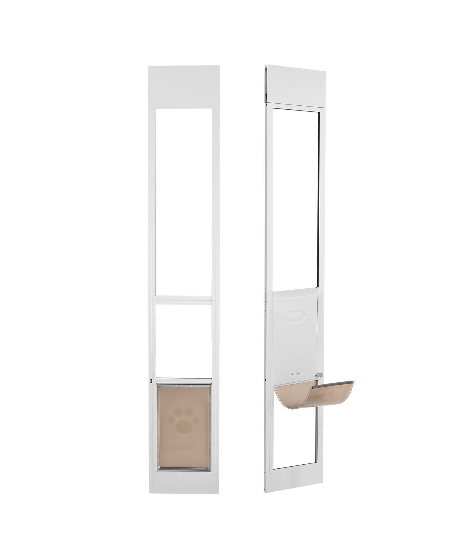 Aluminum Sliding Glass Pet Door Insert, Adjustable Height, Medium