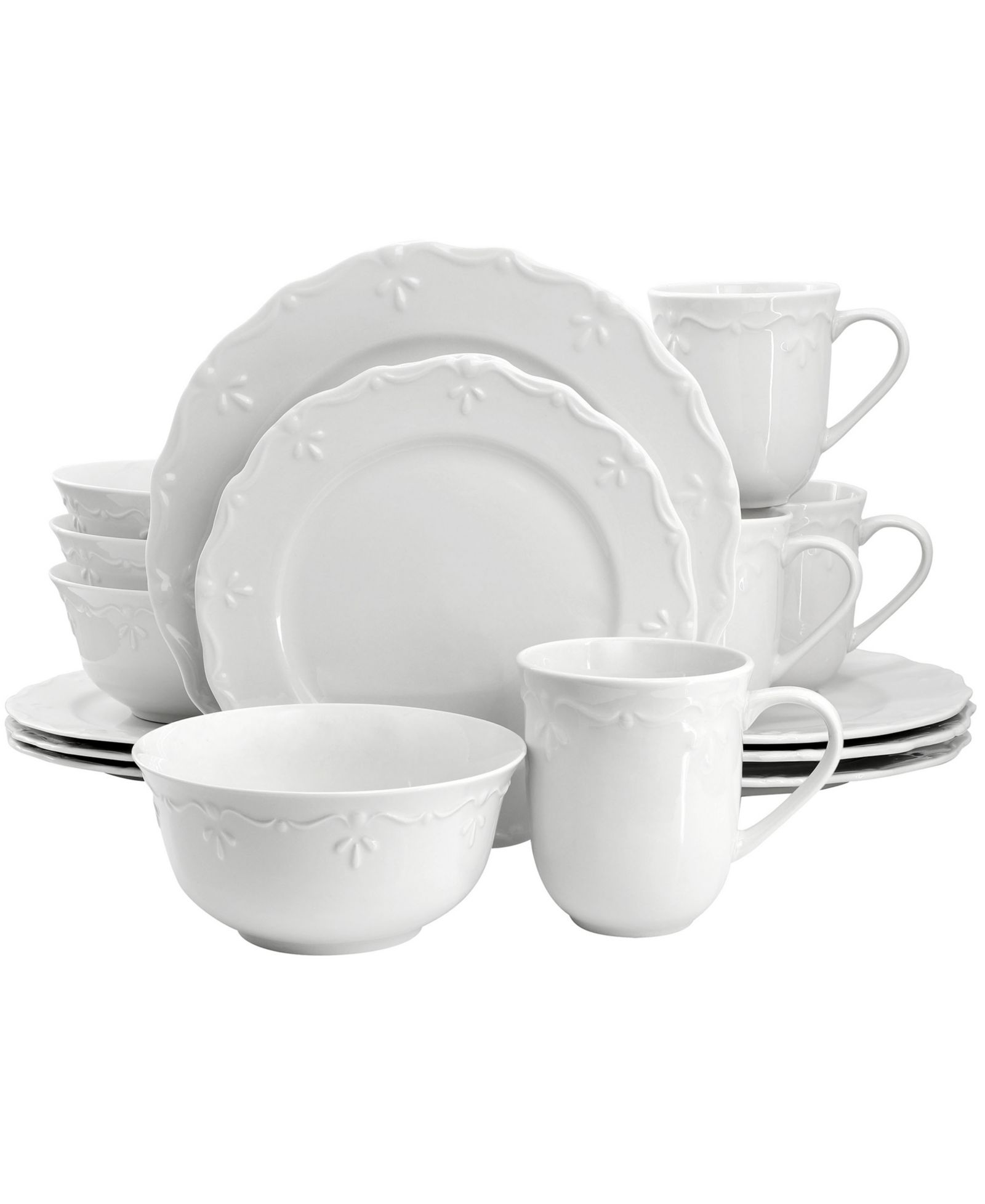 Elama Henryi 16-Pc. Dinnerware Set, Service For 4