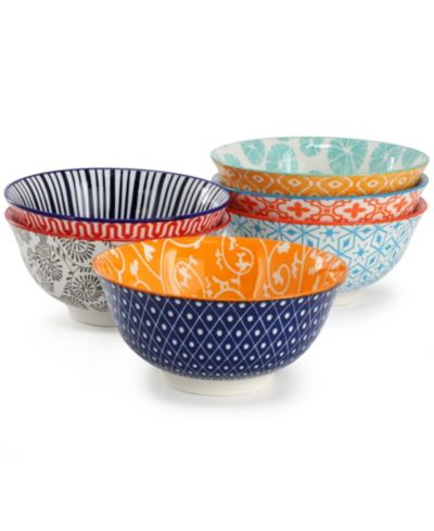 Elama Roxey Footed Bowls, Set of 6
