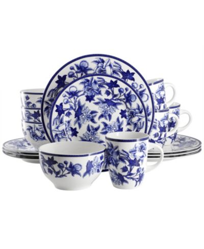 Elama Orchid 16-Pc. Dinnerware Set, Service For 4