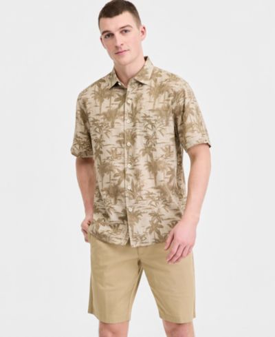Мужская рубашка Tommy Bahama Sand Desert Moody Tropical с коротким рукавом