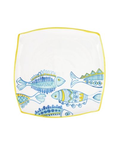 Квадратное блюдо VIETRI Elba's Fish