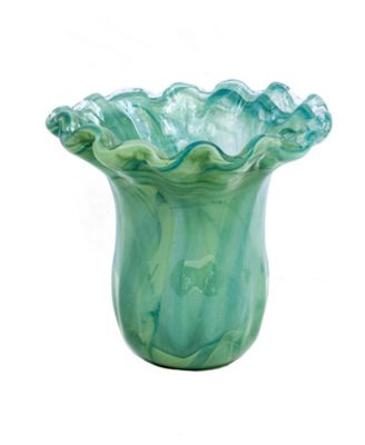 VIETRI Onda 32 oz. Glass Small Tulip Vase