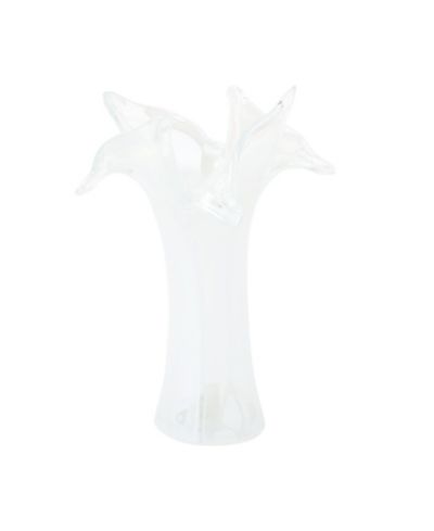 VIETRI Onda 8 oz. Glass Twisted Flower Vase