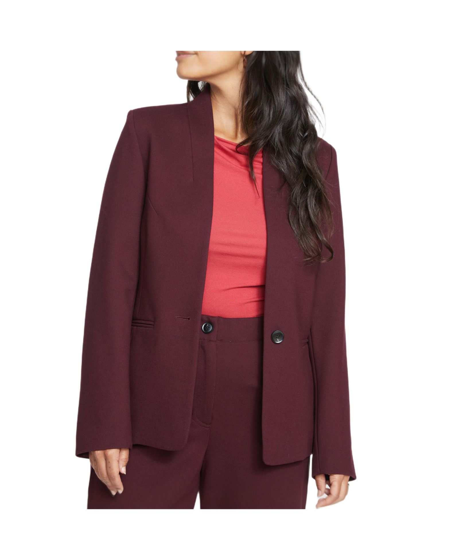 Universal Standard Plus Size Lennox Collarless Ponte Blazer