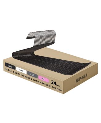BP4U Open-Ended Heavy Duty Metal Pants Hangers, Heavy Duty Space Saving Steel Towel and Scarf Hangers