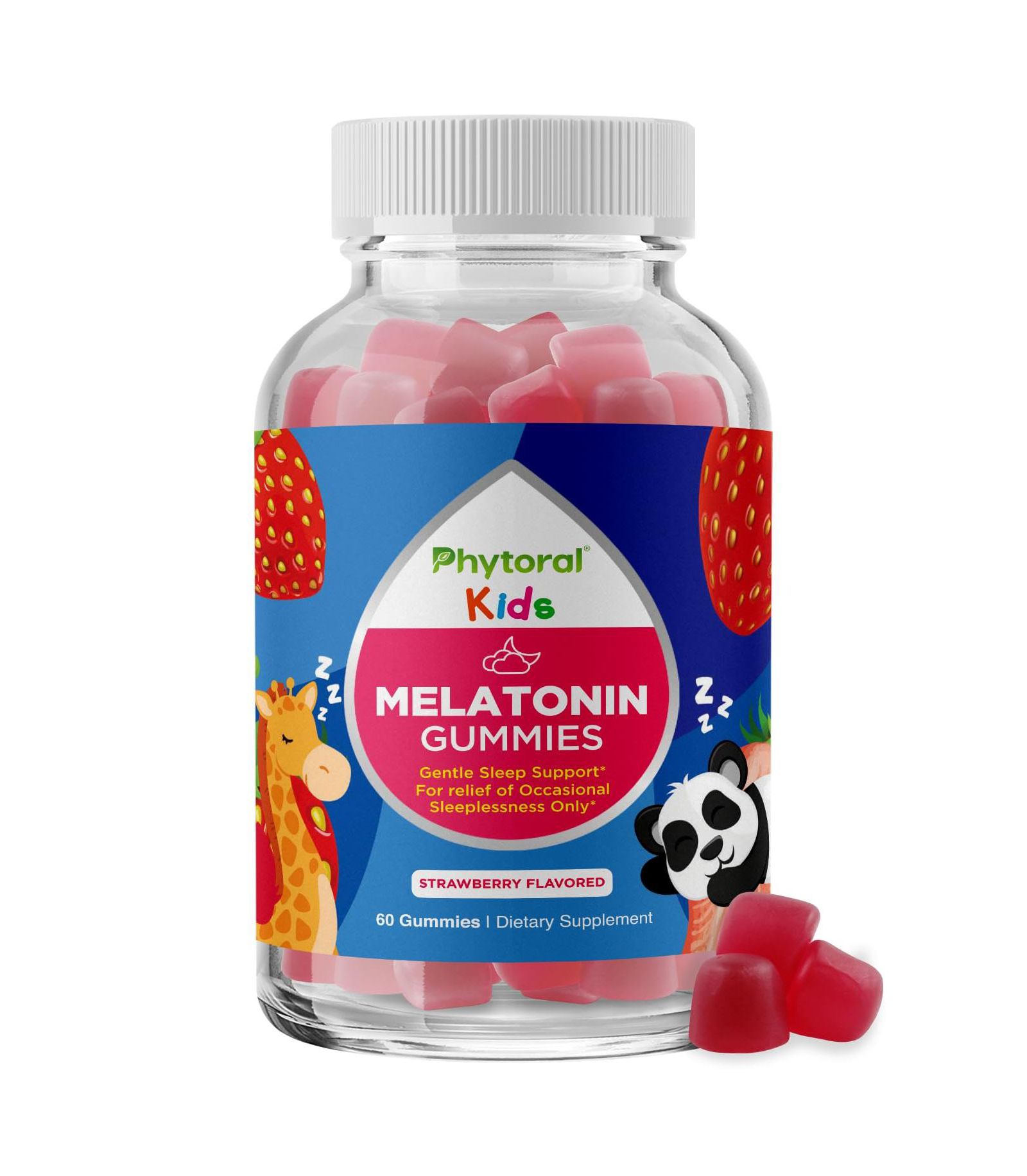 Phytoral Melatonin Gummies Kids, Strawberry, 60ct