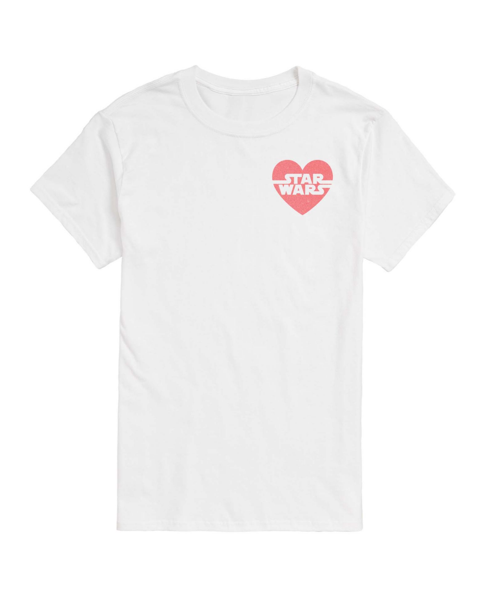 AIRWAVES Men's Star Wars Valentines Heart Printed Short-Sleeve Graphic T-Shirt