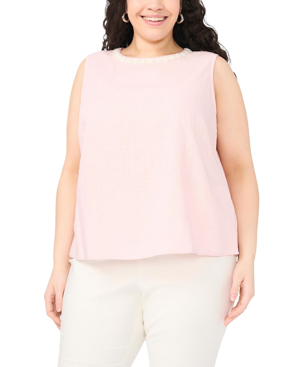 Женская блузка Plus Size Vince Camuto без рукавов с круглым вырезом