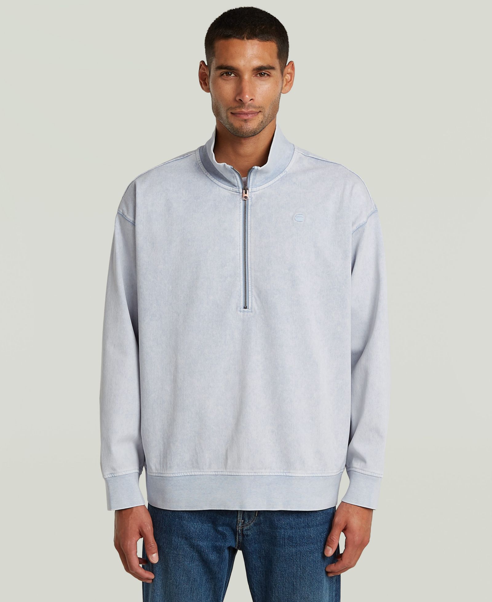 G-Star Raw Мужской джемпер с полумолнией Relaxed