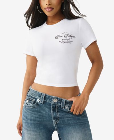 Женская футболка True Religion Crystal Buddha Baby