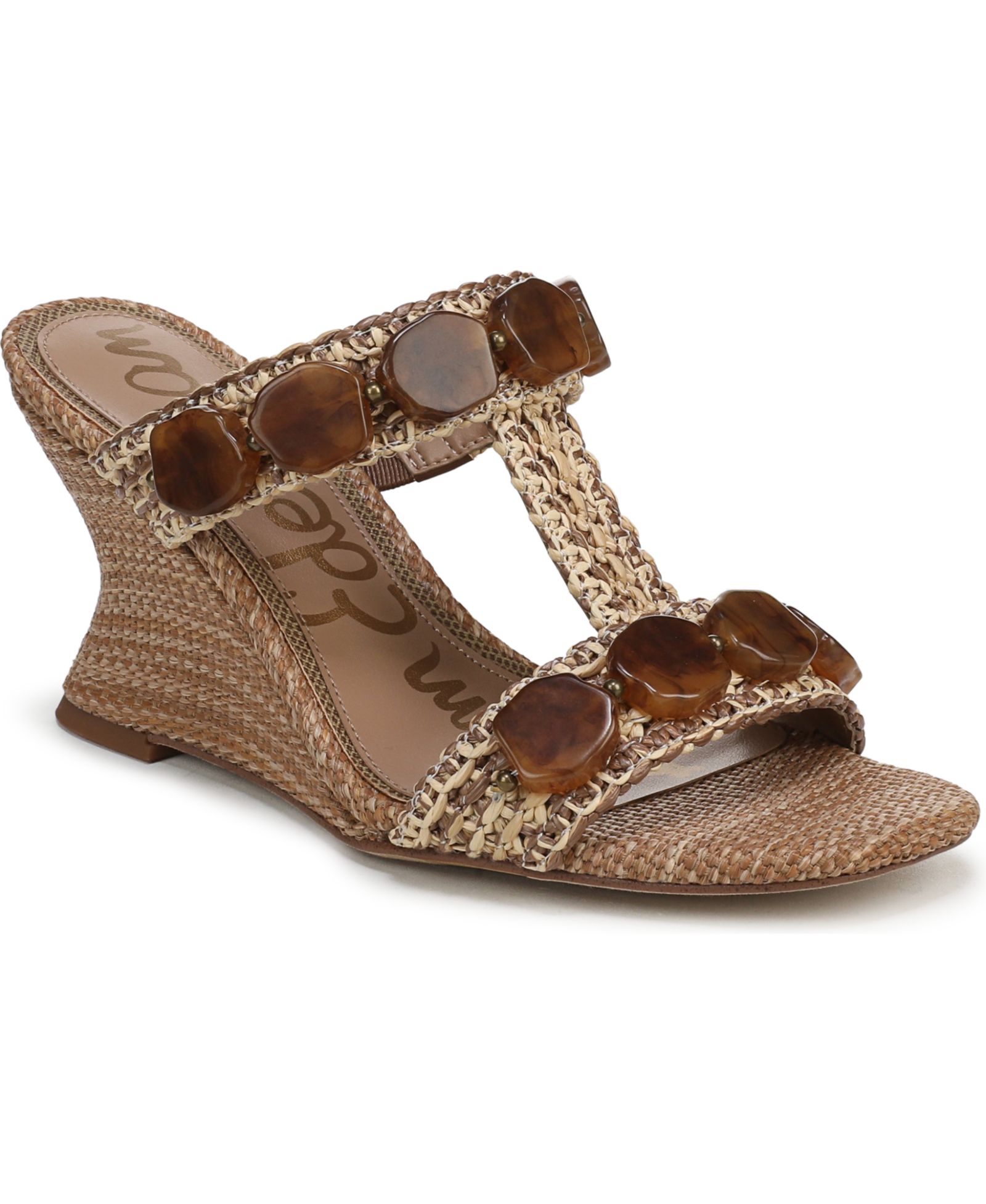 Sam Edelman Women's Dante Stone Slide Wedge Sandals