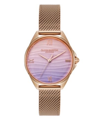 Женские наручные часы Olivia Burton Azure Rose Gold Tone Stainless Steel Mesh, 30mm