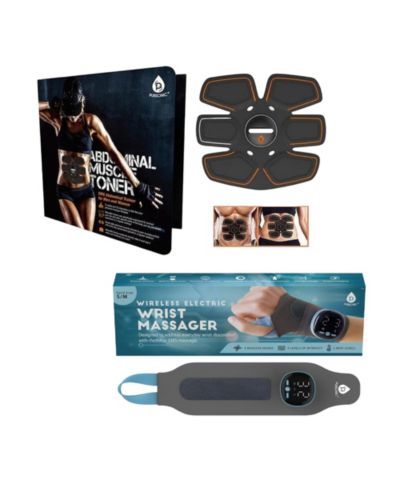 PURSONIC Electric Massager Wrist Guard & EMS Abdominal Muscle Toner - Relaxation and Strength Bundle
