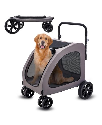 COZITO Heavy-Duty Pet Stroller with Adjustable Handle, Holds up to 160 lbs.