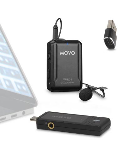 Movo Wmx-1-Ul Wireless Lavalier Microphone System for USB-C or USB-A