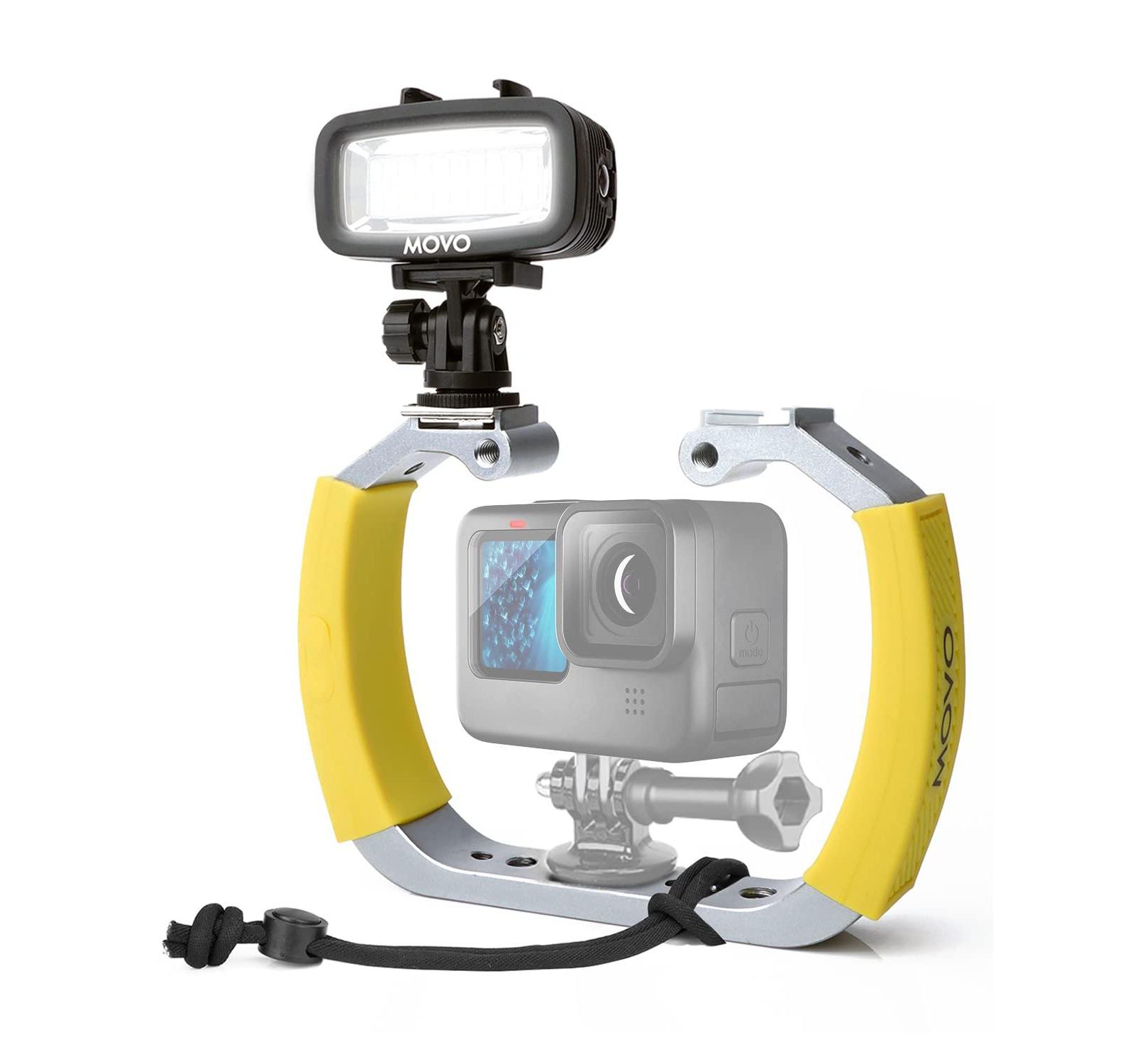 Movo DiveRig4 комплект для дайвинга с водонепроницаемым LED светом для GoPro HERO и DJI Osmo Action