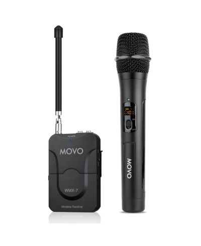 Movo Wmx-7-Th-Rx Wireless Handheld 12-Channel VHF Microphone System for Cameras