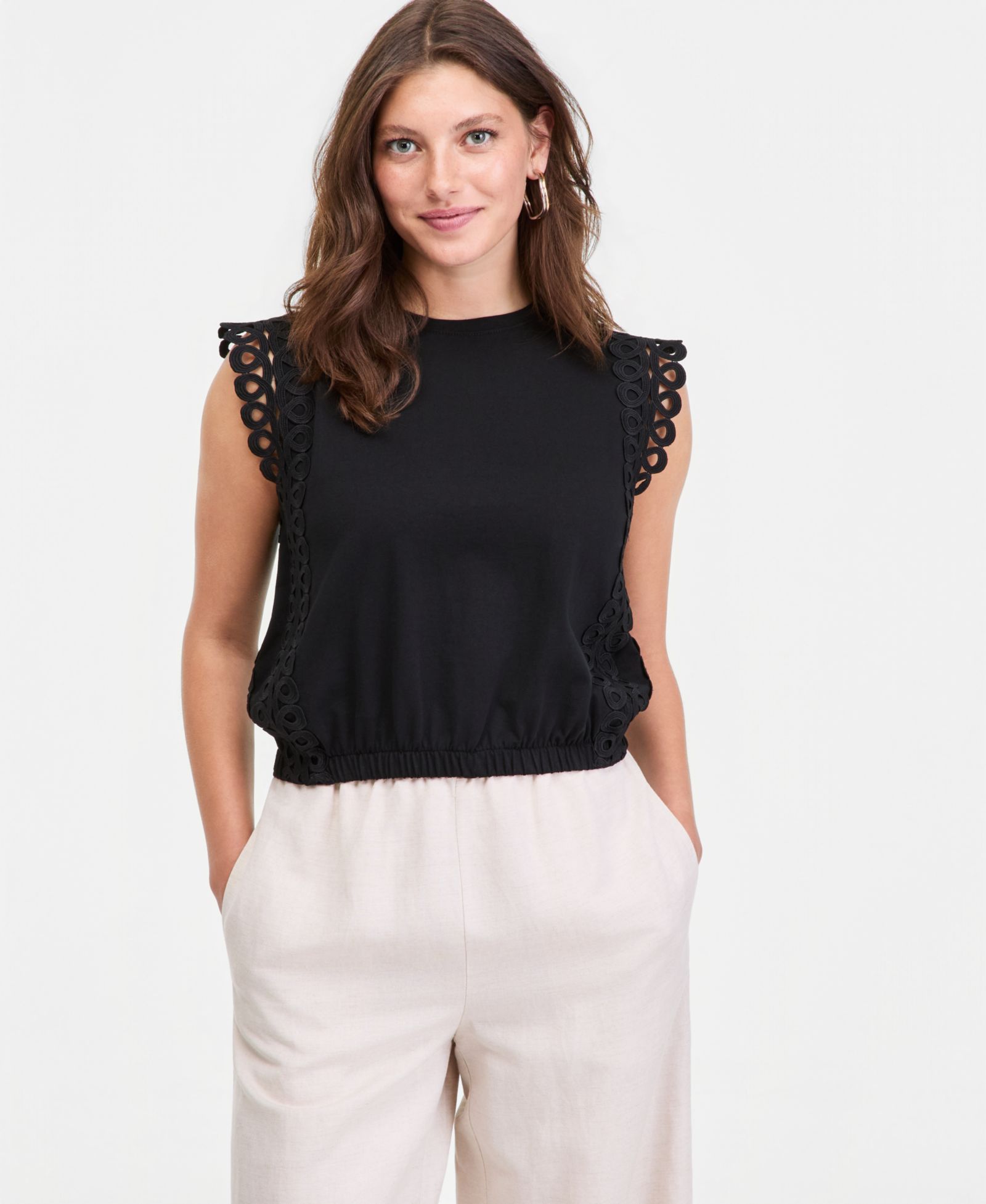 On 34th Women's Flutter-Sleeve Bubble Hem Top , Macy's Exclusive