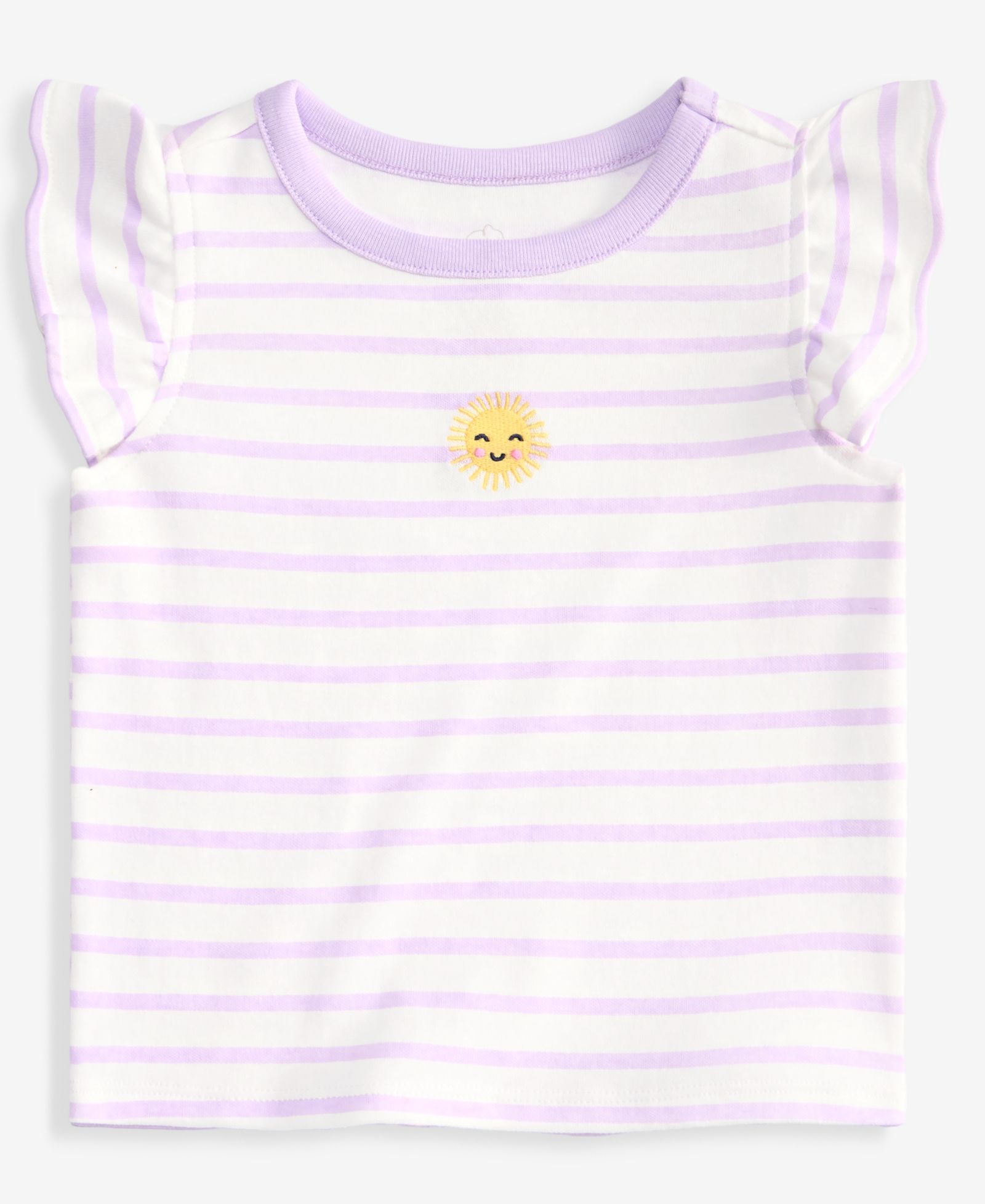 First Impressions Baby Girls' 3M-24M Mix & Match Sunny Embroidery Flutter-Sleeve T-Shirt, Macy's Exclusive