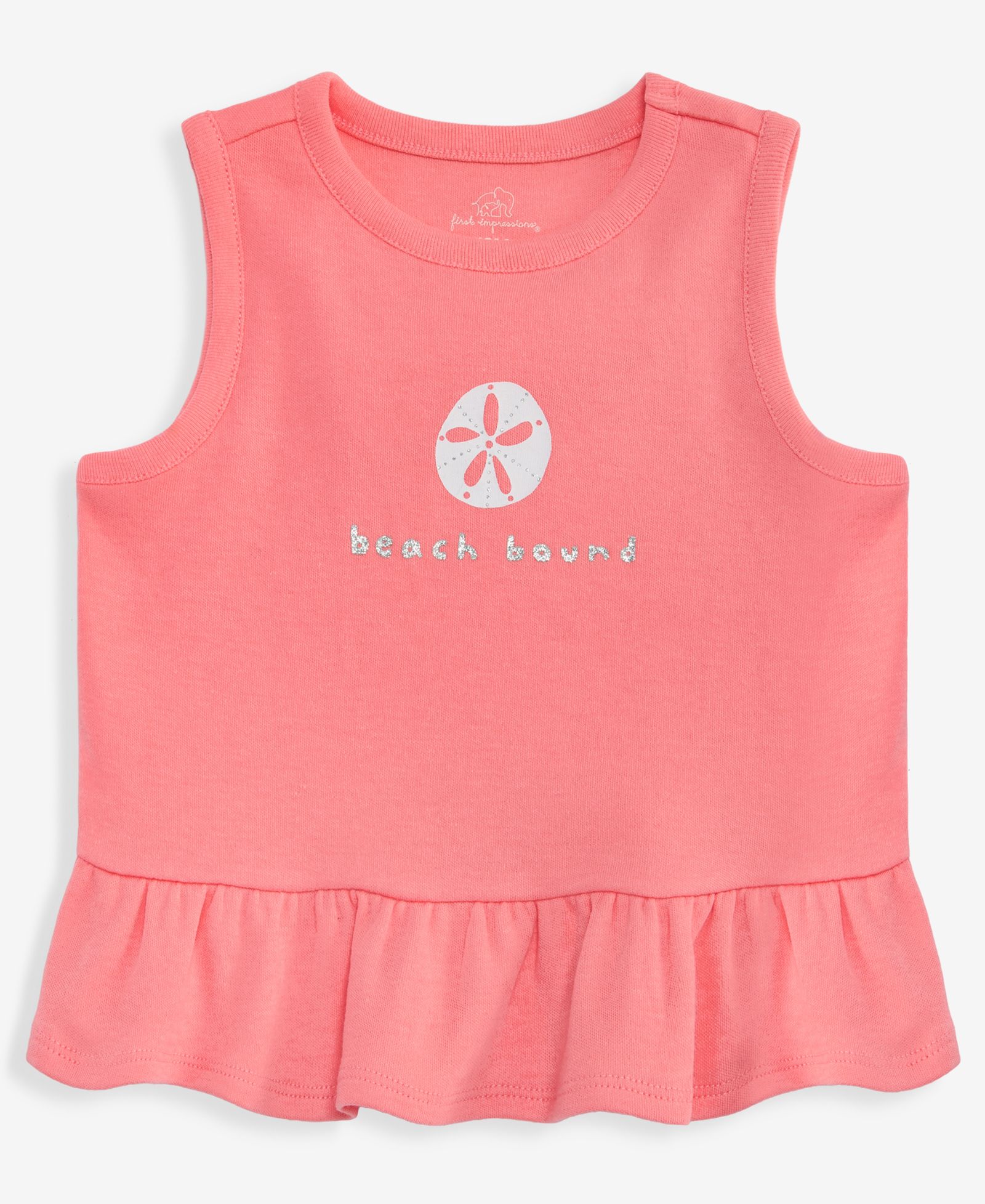 Детский топ First Impressions Sand Dollar Peplum для девочек 2T-4T