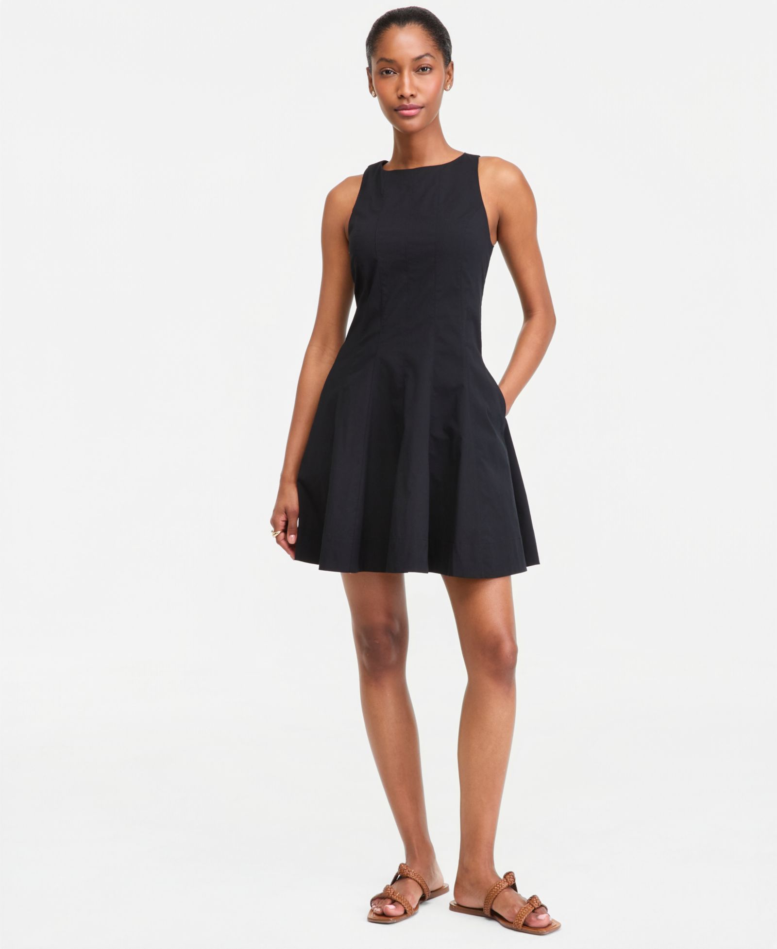 Мини-платье On 34th Women's Seamed Boat-Neck Sleeveless