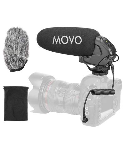 Movo VXR3031 Supercardioid On-Camera Shotgun Microphone Compatible with 3.5mm TRS Input