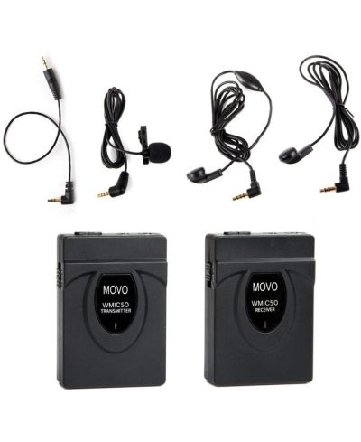 Movo WMIC50 Wireless Lavalier Microphone System for Cameras