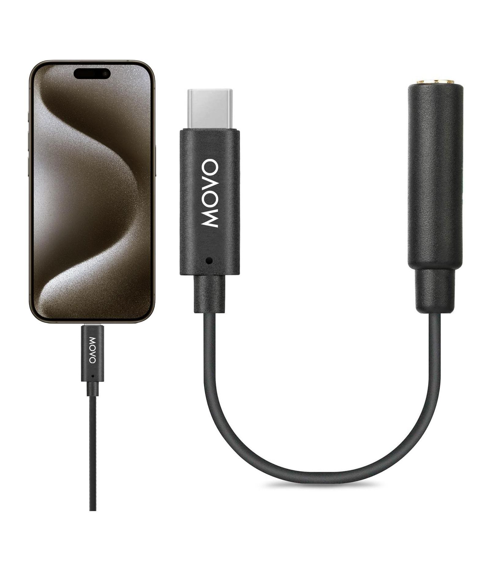Адаптер-переходник Movo с 3.5mm TRRS на USB-C для женщин