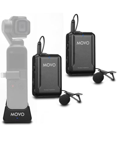 Movo Edge-Op-Duo Dual-Wireless Lavalier Microphone System for DJI Osmo Pocket 1 and 2