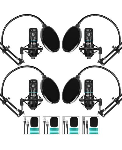 Комплект из 4 микрофонов Movo Cardioid с пантографом