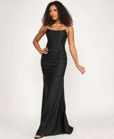Женское вечернее платье Emerald Sundae Juniors' Ruched Corset Gown