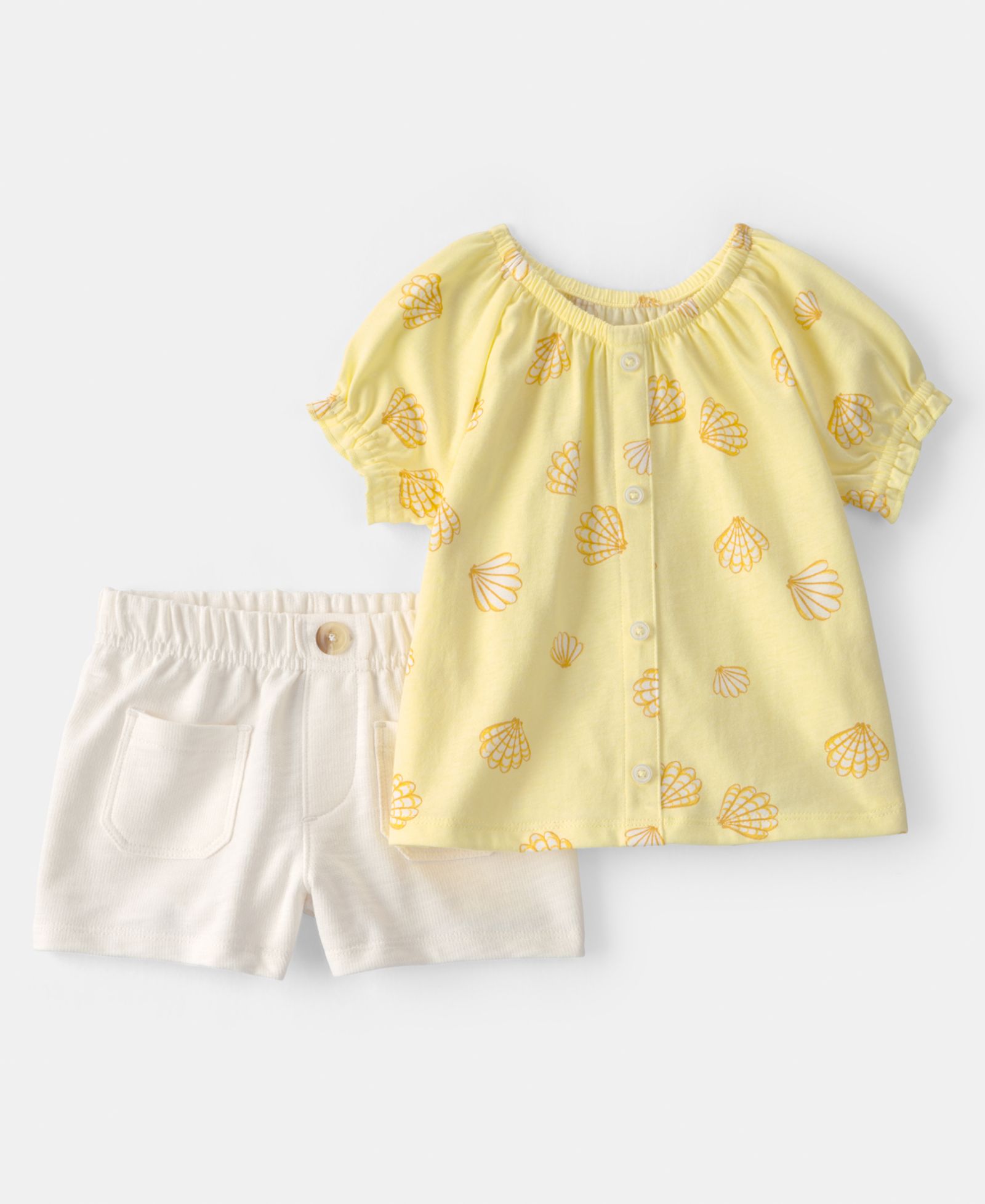 Carter's Baby Girls' Shell Top and Shorts, 2-Piece Set