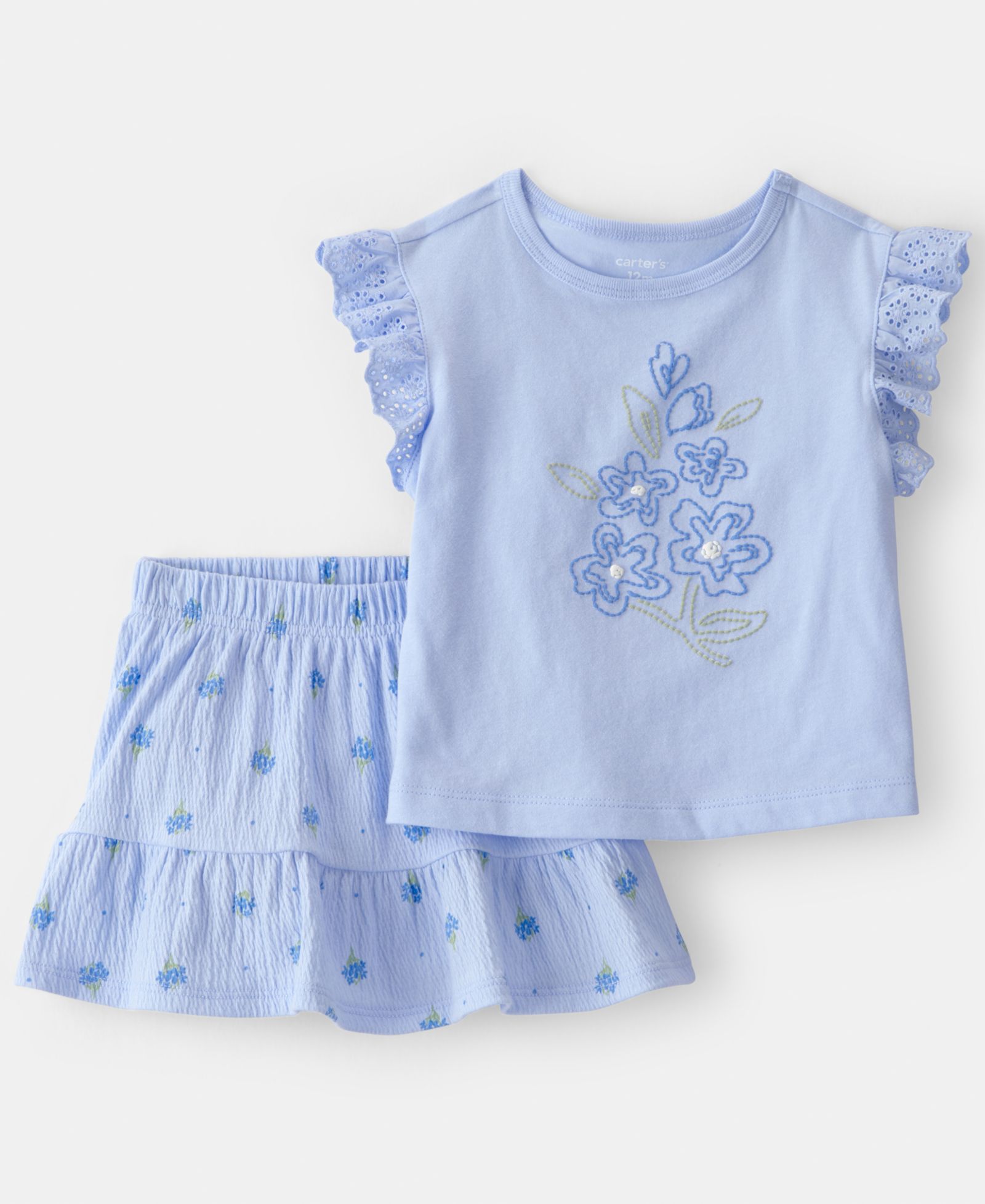 Carter's Baby Girls' Floral Top & Skort, 2-Piece Set