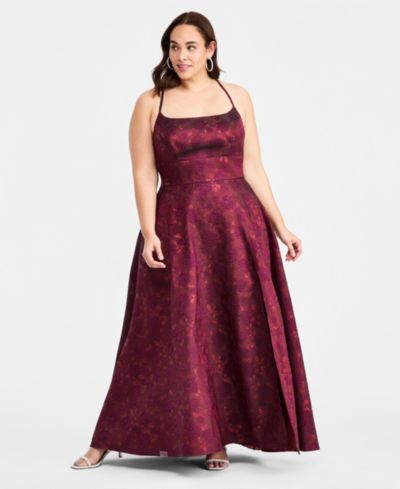 Вечернее платье B Darlin Trendy Plus Size с воротником-лодочкой