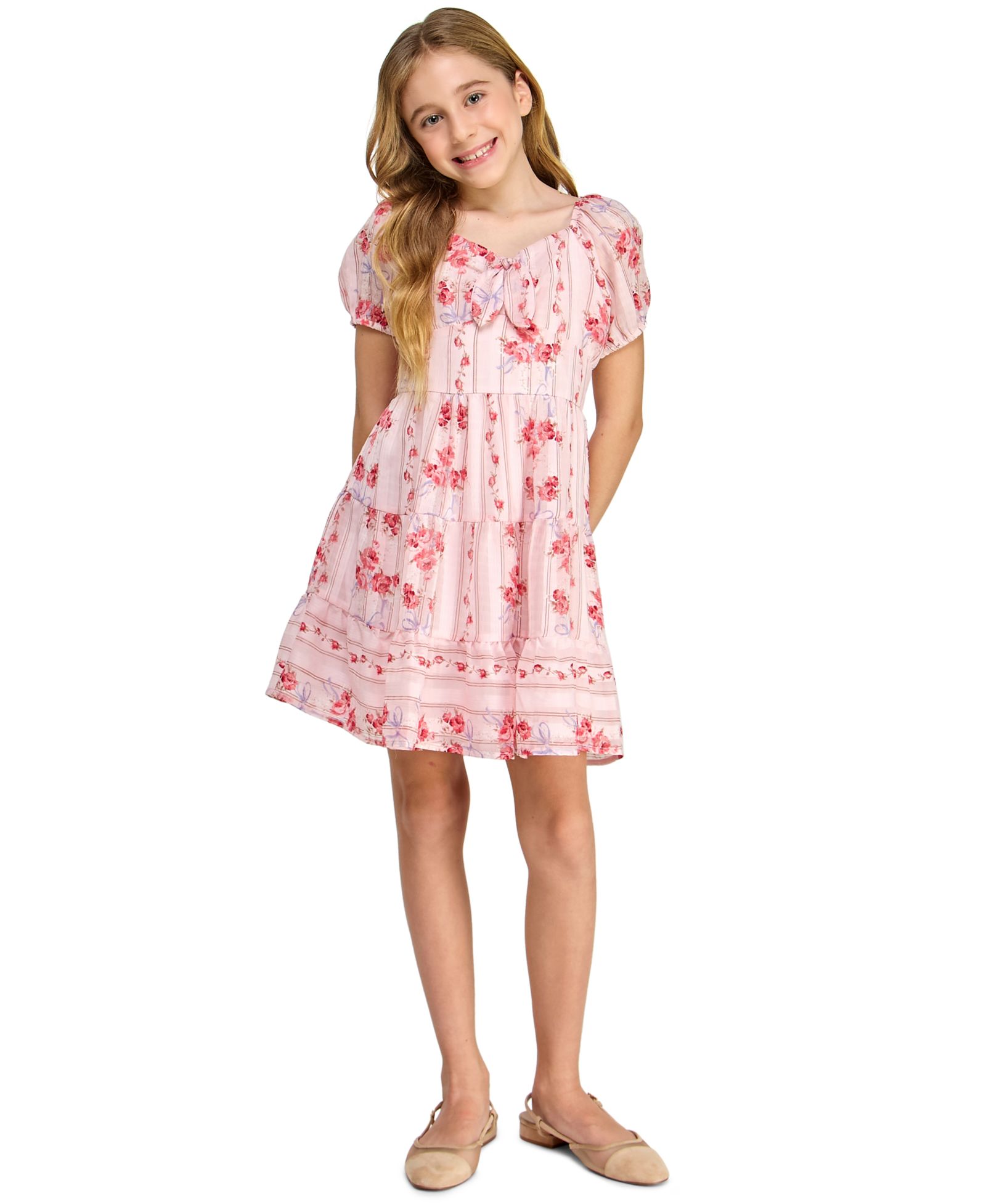 Детское платье As U Wish 7-16 Floral Print Pull-On