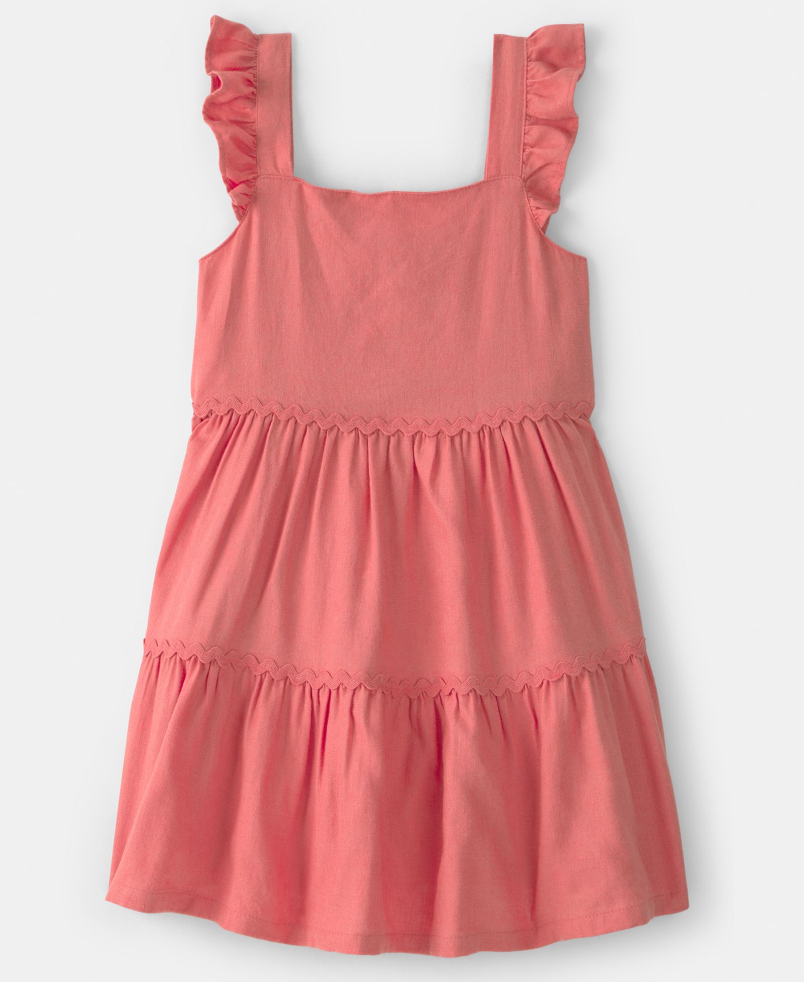 Детское платье Carter's Girls' Toddler 2T-5T Ruffle-Sleeve Tiered