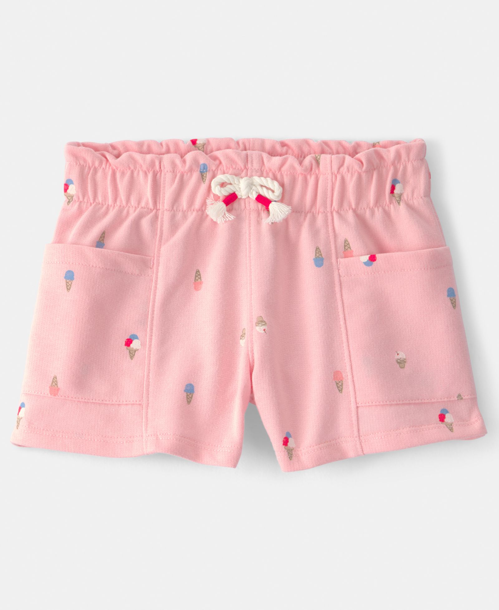 Carter's Girls' Toddler 2T-5T Ice Cream French Terry Pull-On Shorts