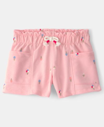 Carter's Girls' Toddler 2T-5T Ice Cream French Terry Pull-On Shorts